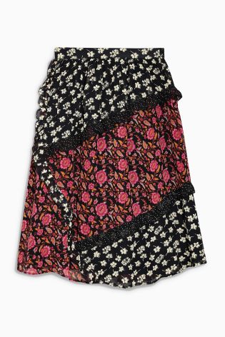 Floral Mix Print Maxi Skirt (3-16yrs)